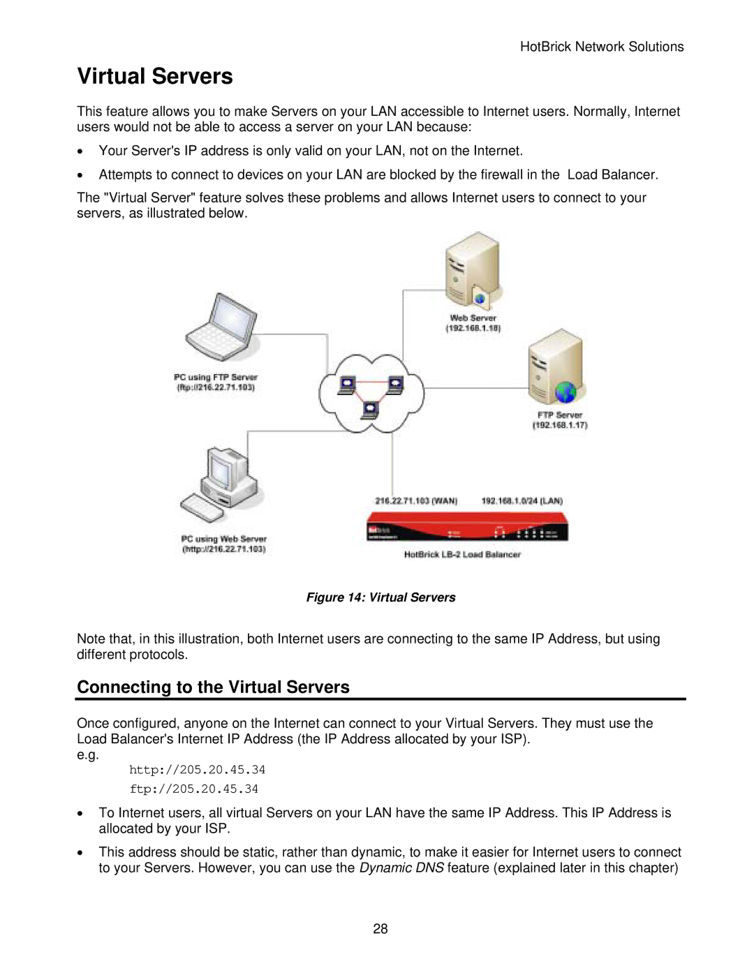 HotBrick LB-2 manual Connecting to the Virtual Servers 