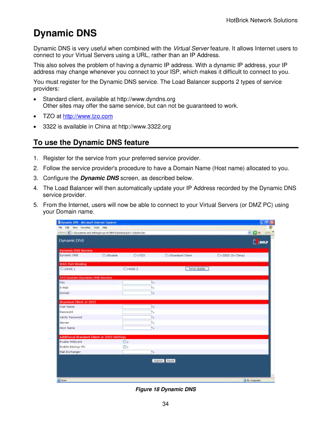 HotBrick LB-2 manual To use the Dynamic DNS feature 