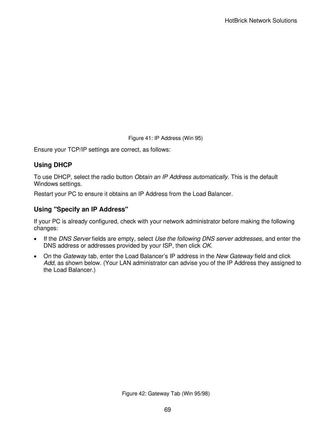 HotBrick LB-2 manual Using Dhcp 