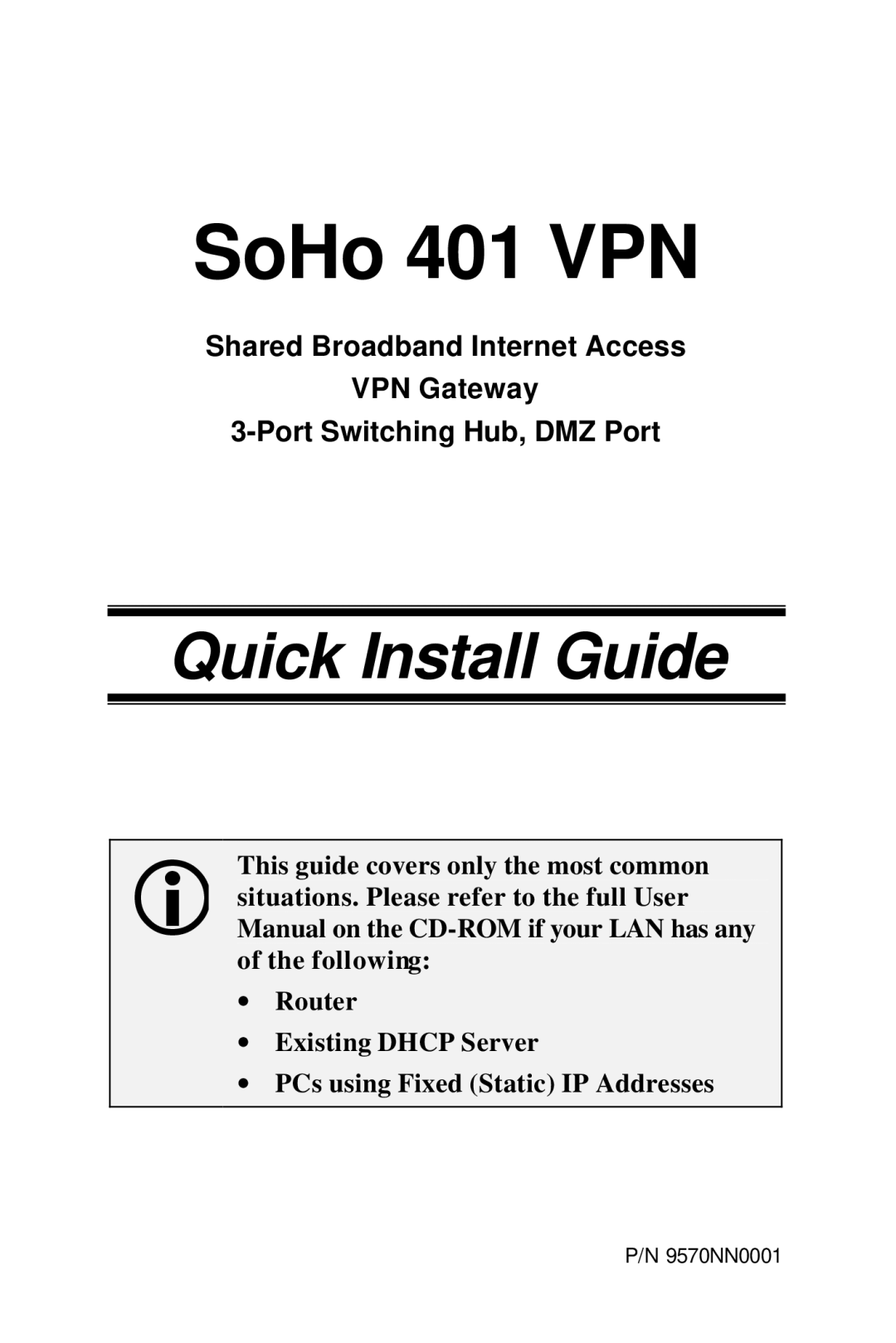 HotBrick SoHo 401 VPN user manual 