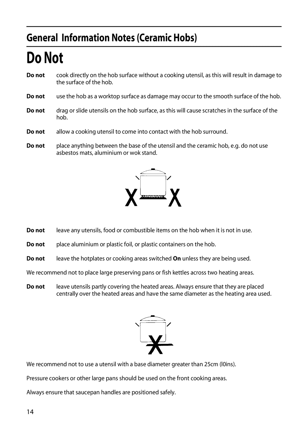 Hotpoint 5TCC manual Do Not 