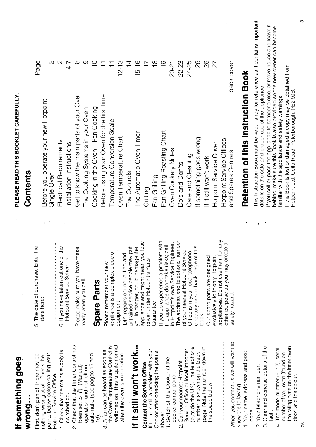 Hotpoint 6112 manual 