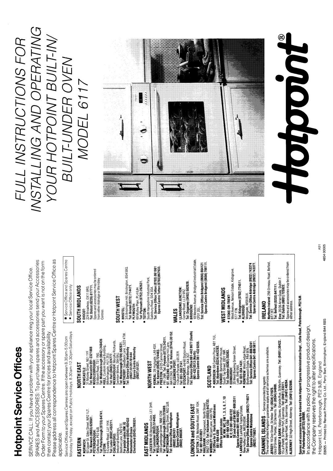 Hotpoint 6117 manual 