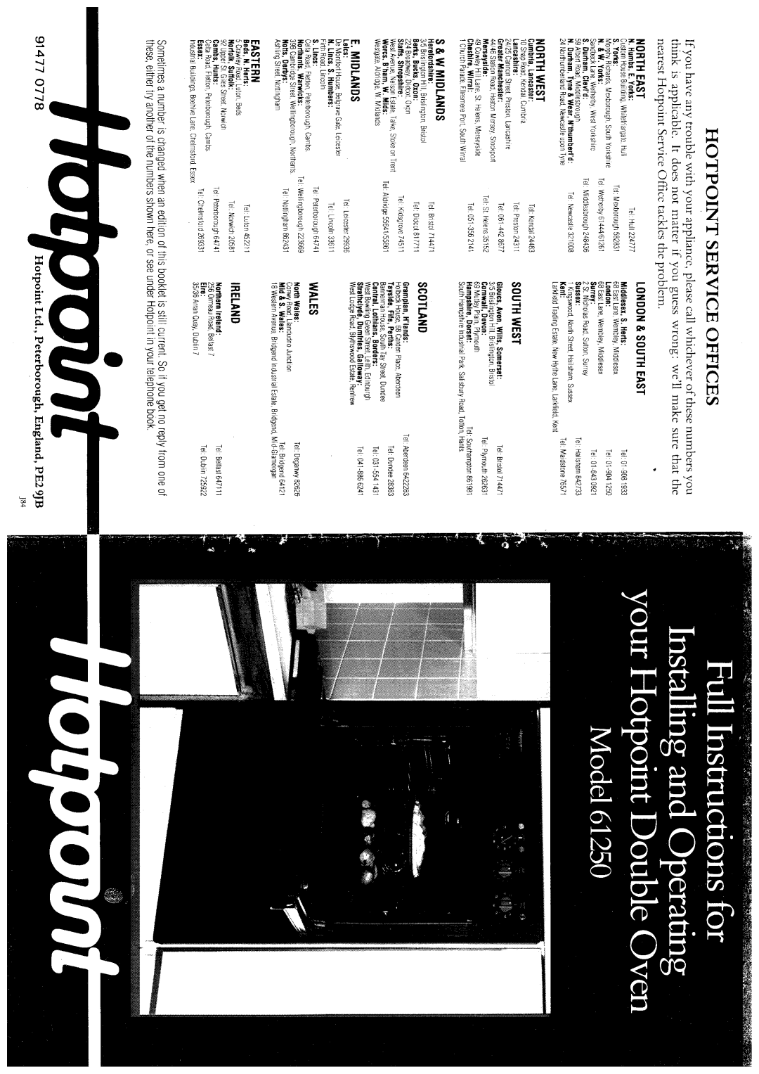 Hotpoint 61250 manual 