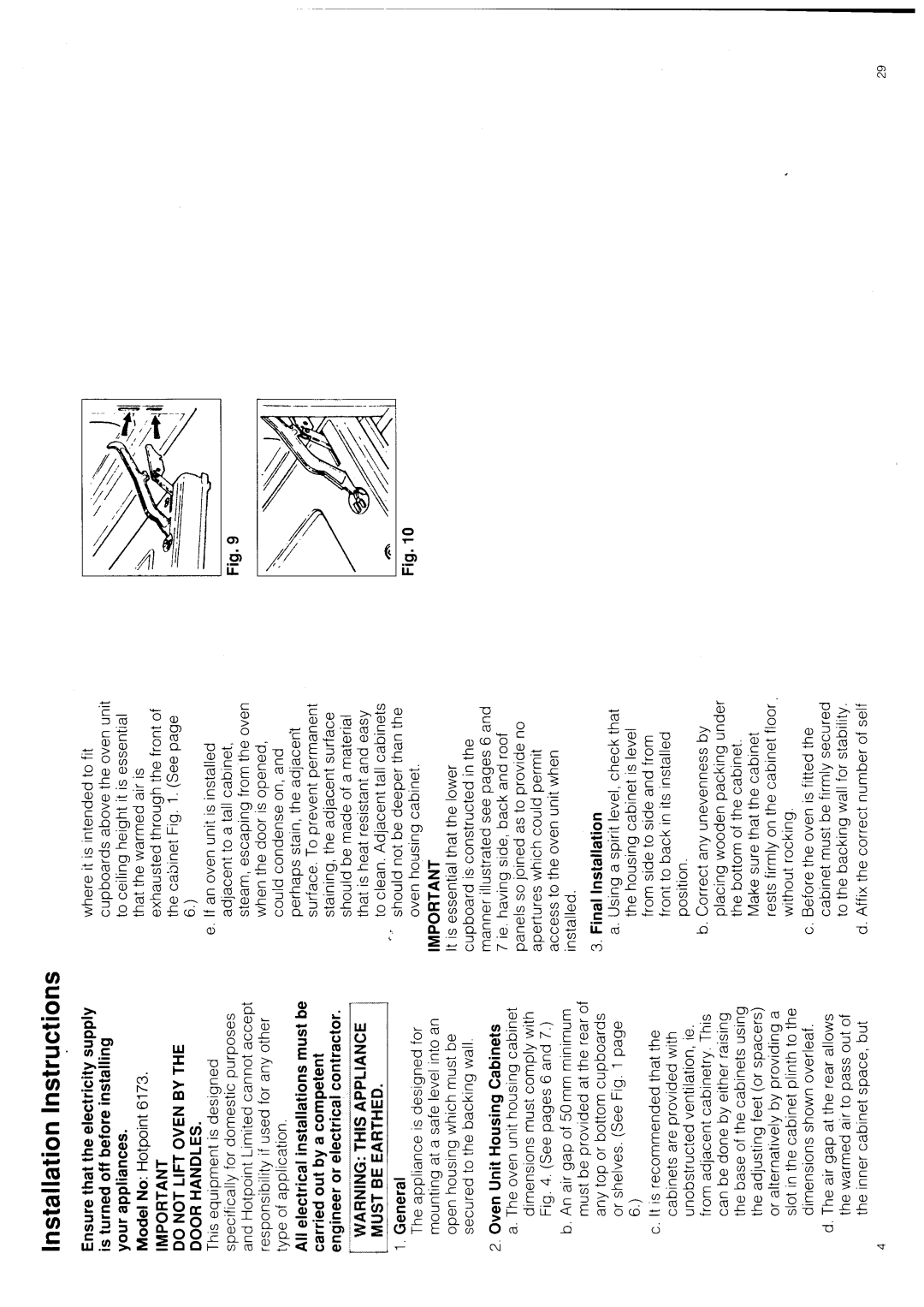 Hotpoint 6173 manual 