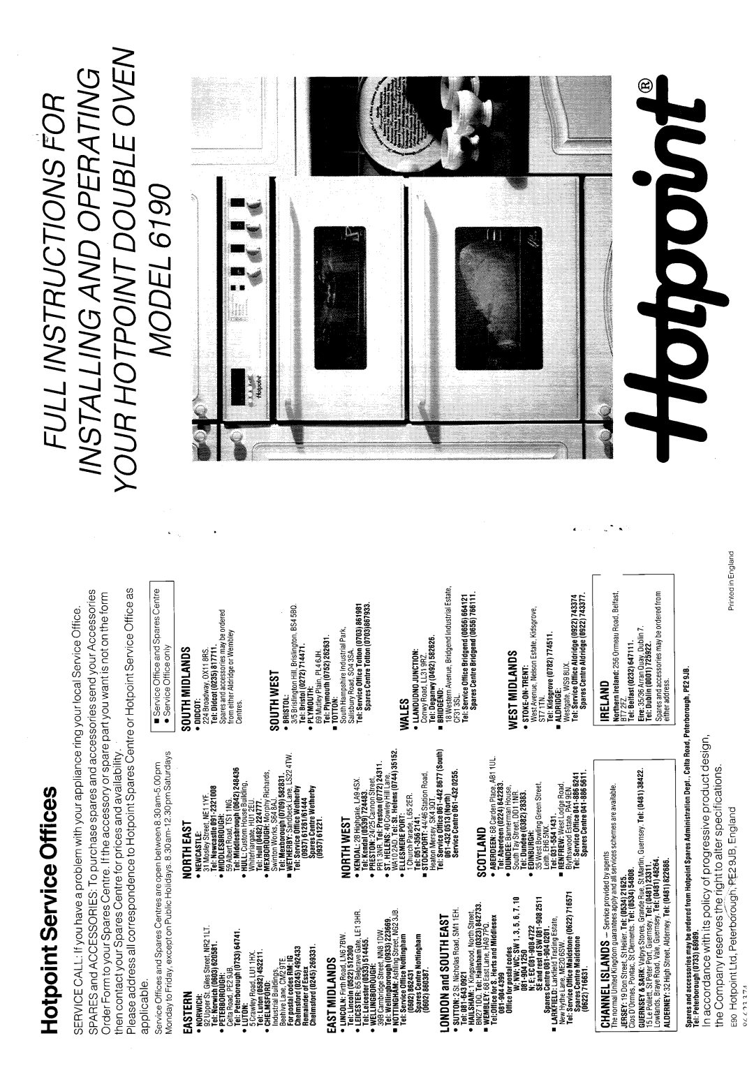 Hotpoint 6190 manual 