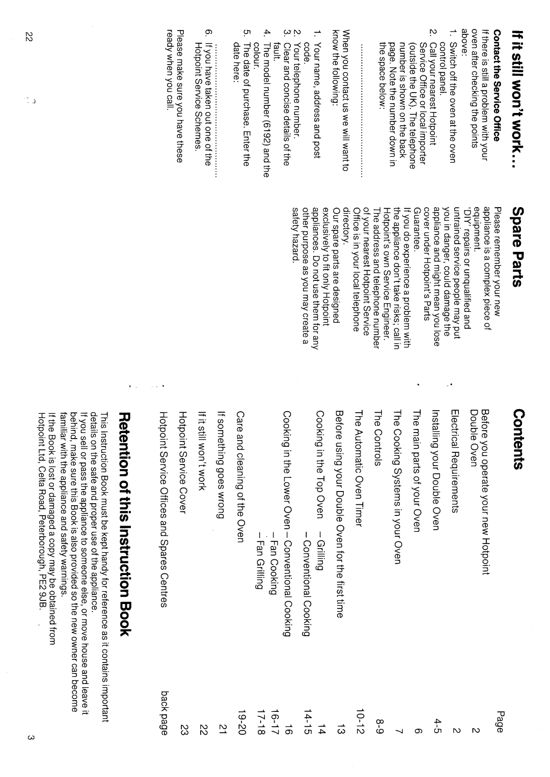 Hotpoint 6192 manual 