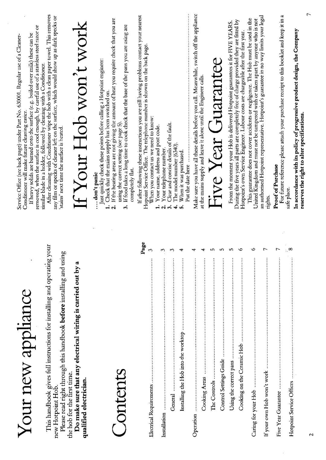 Hotpoint 6340 manual 