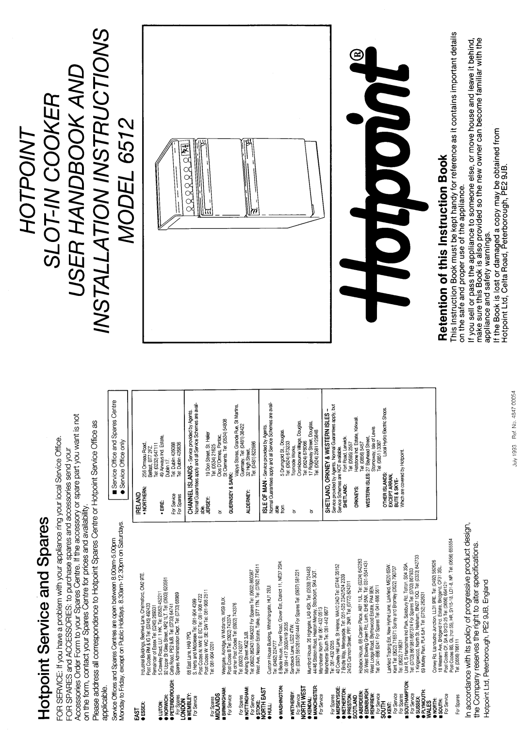 Hotpoint 6512 manual 