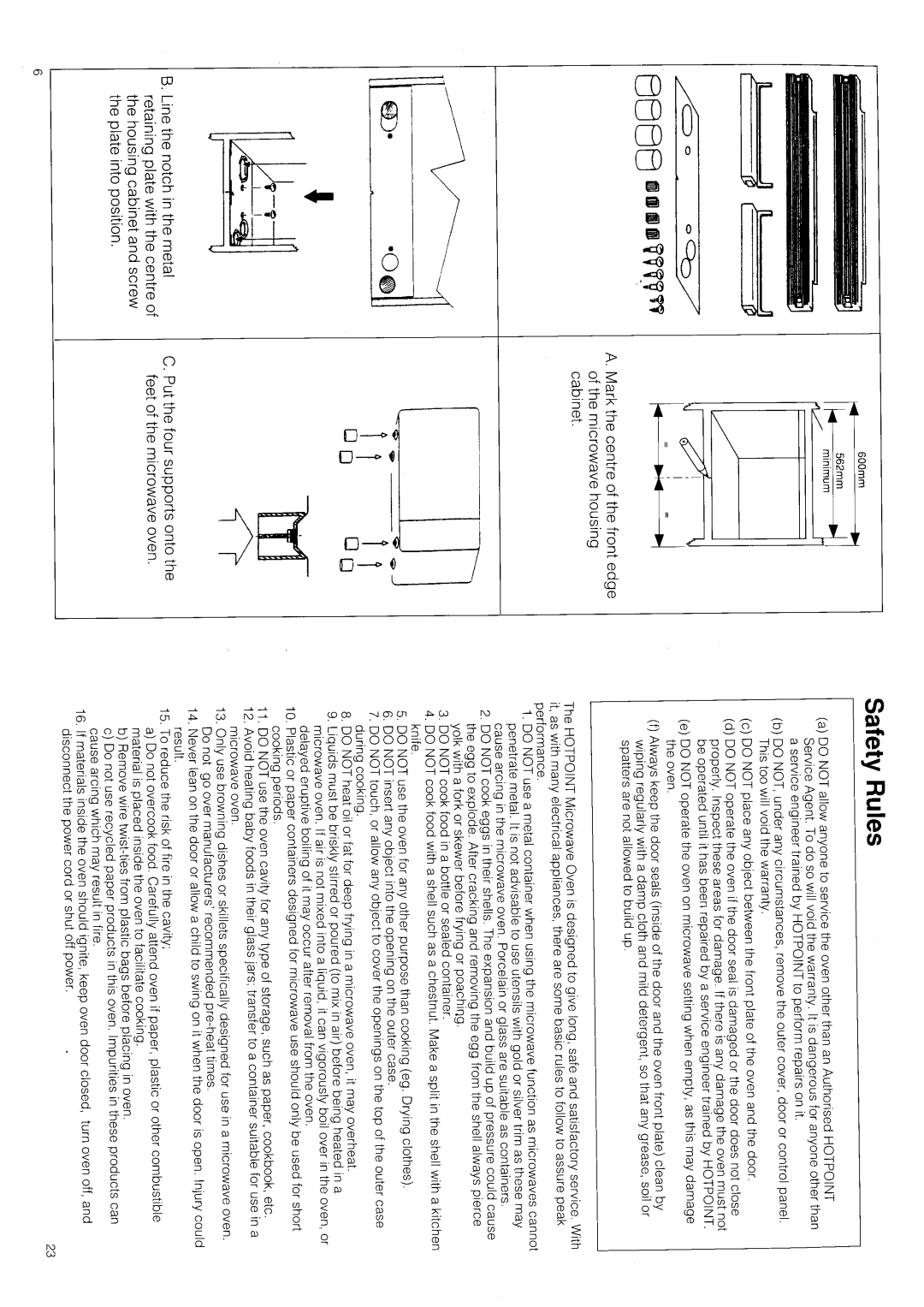 Hotpoint 6660 manual 