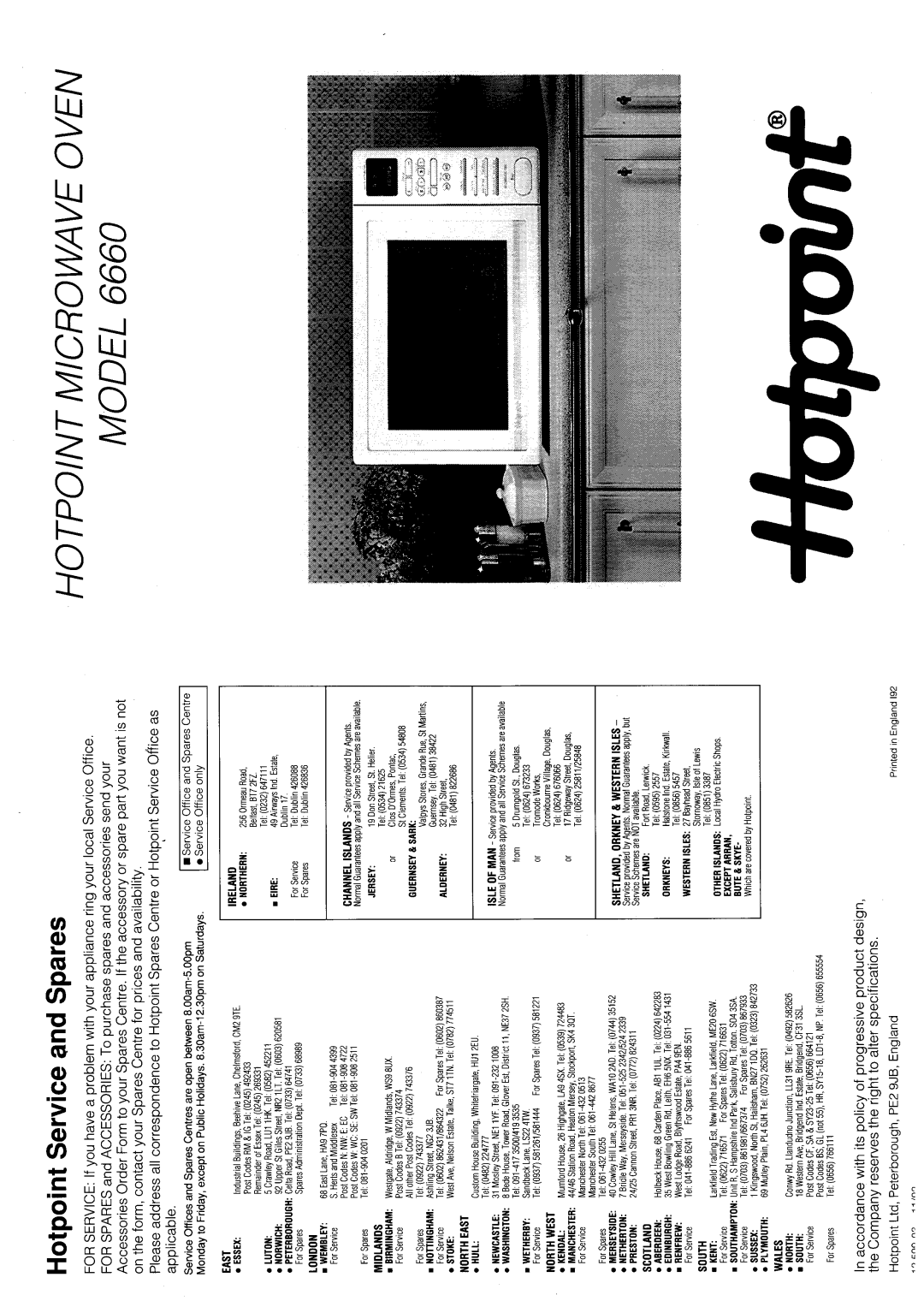 Hotpoint 6660 manual 