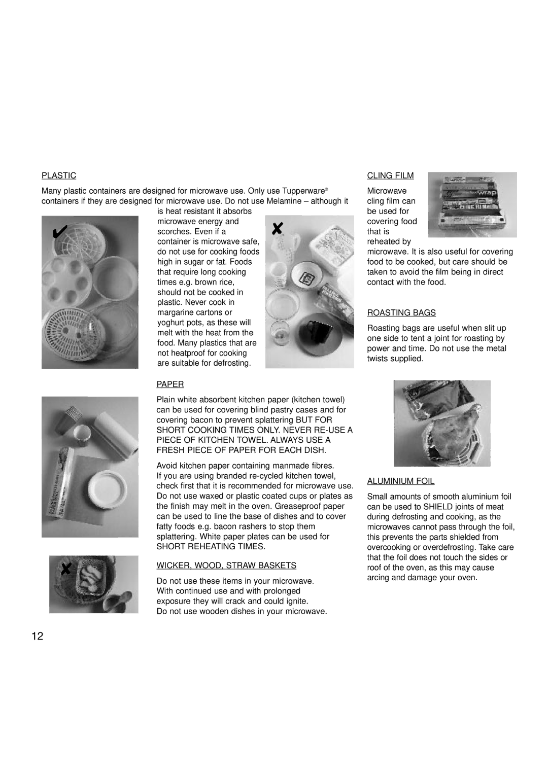 Hotpoint 6665, 6666 manual Plastic 