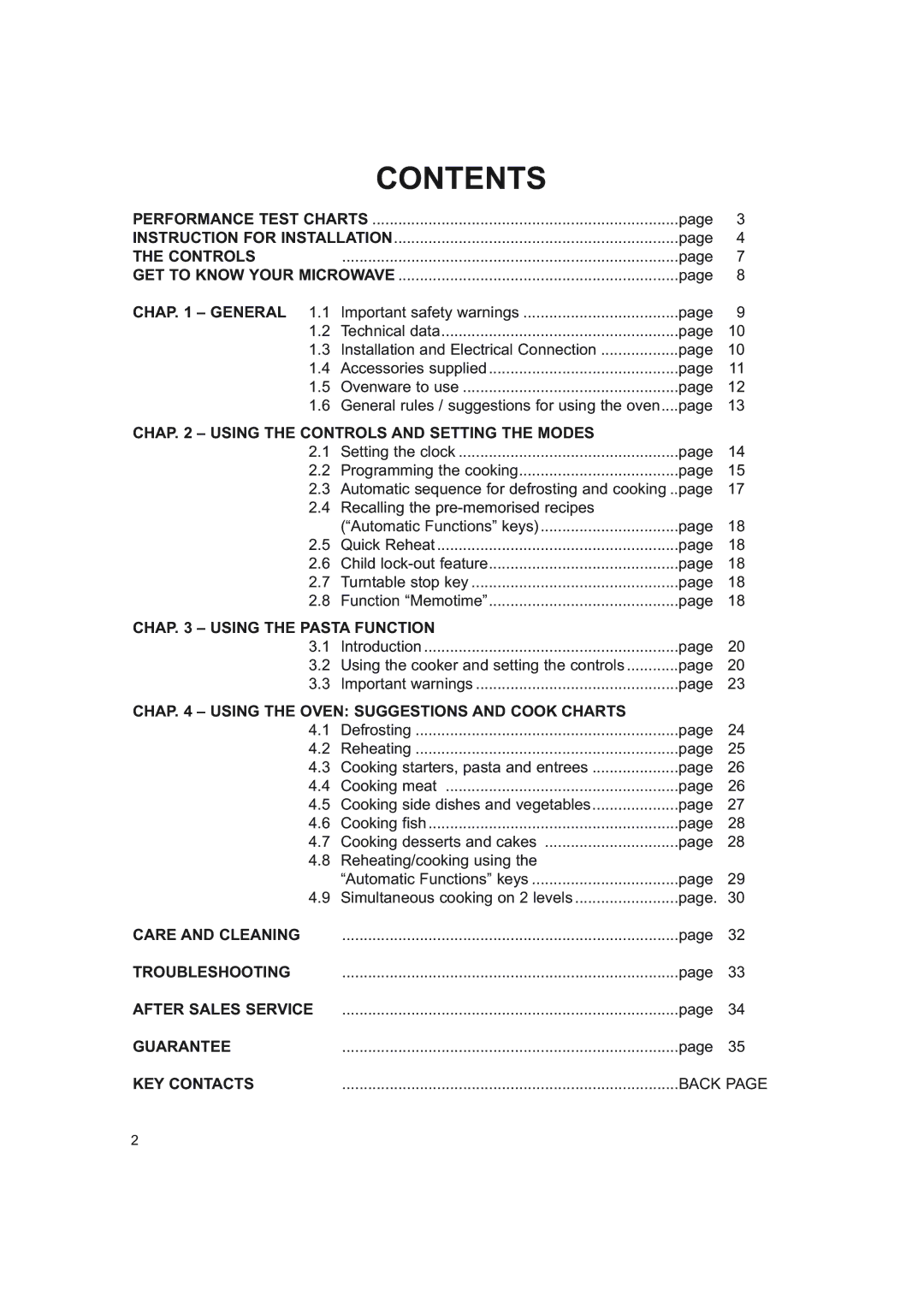 Hotpoint 6685X manual Contents 