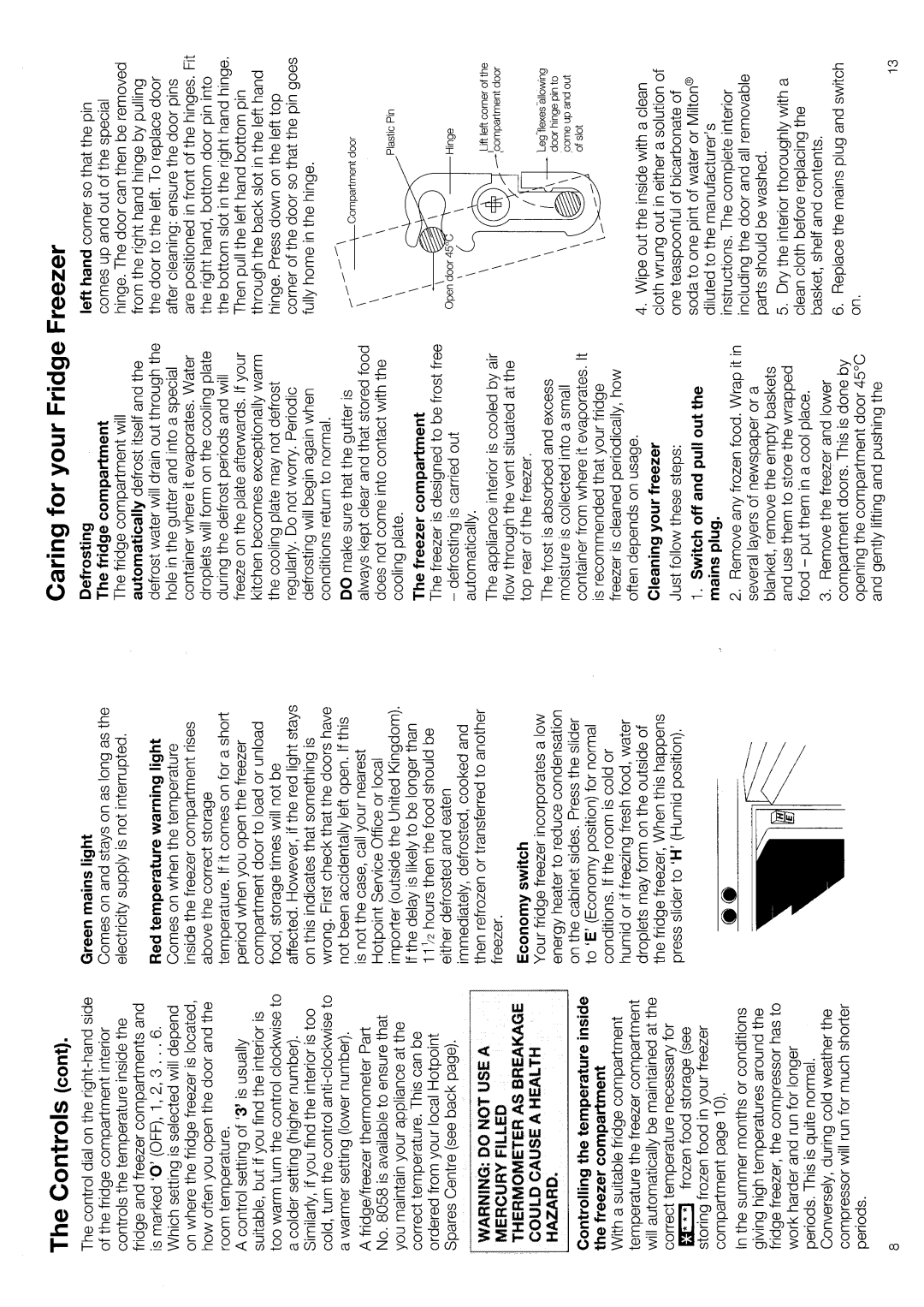 Hotpoint 8594 manual 