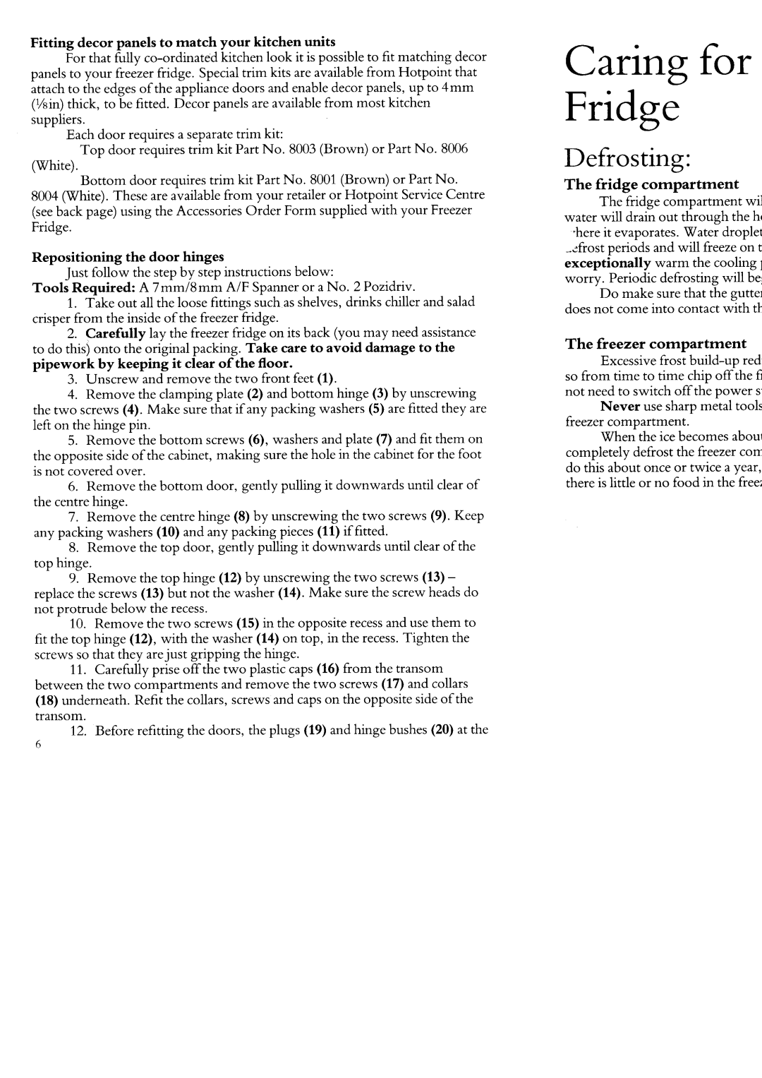 Hotpoint 8634 manual 