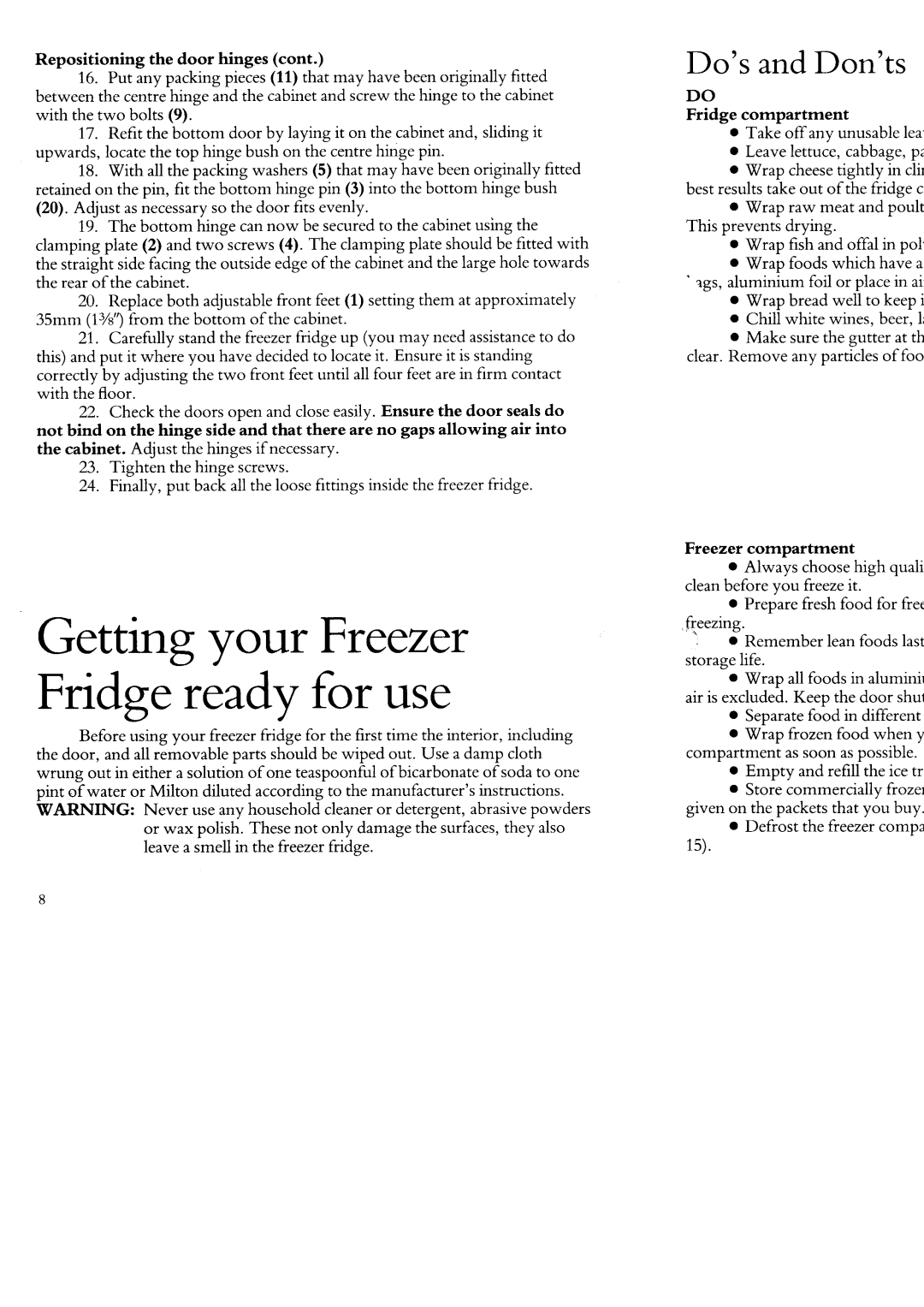 Hotpoint 8634 manual 