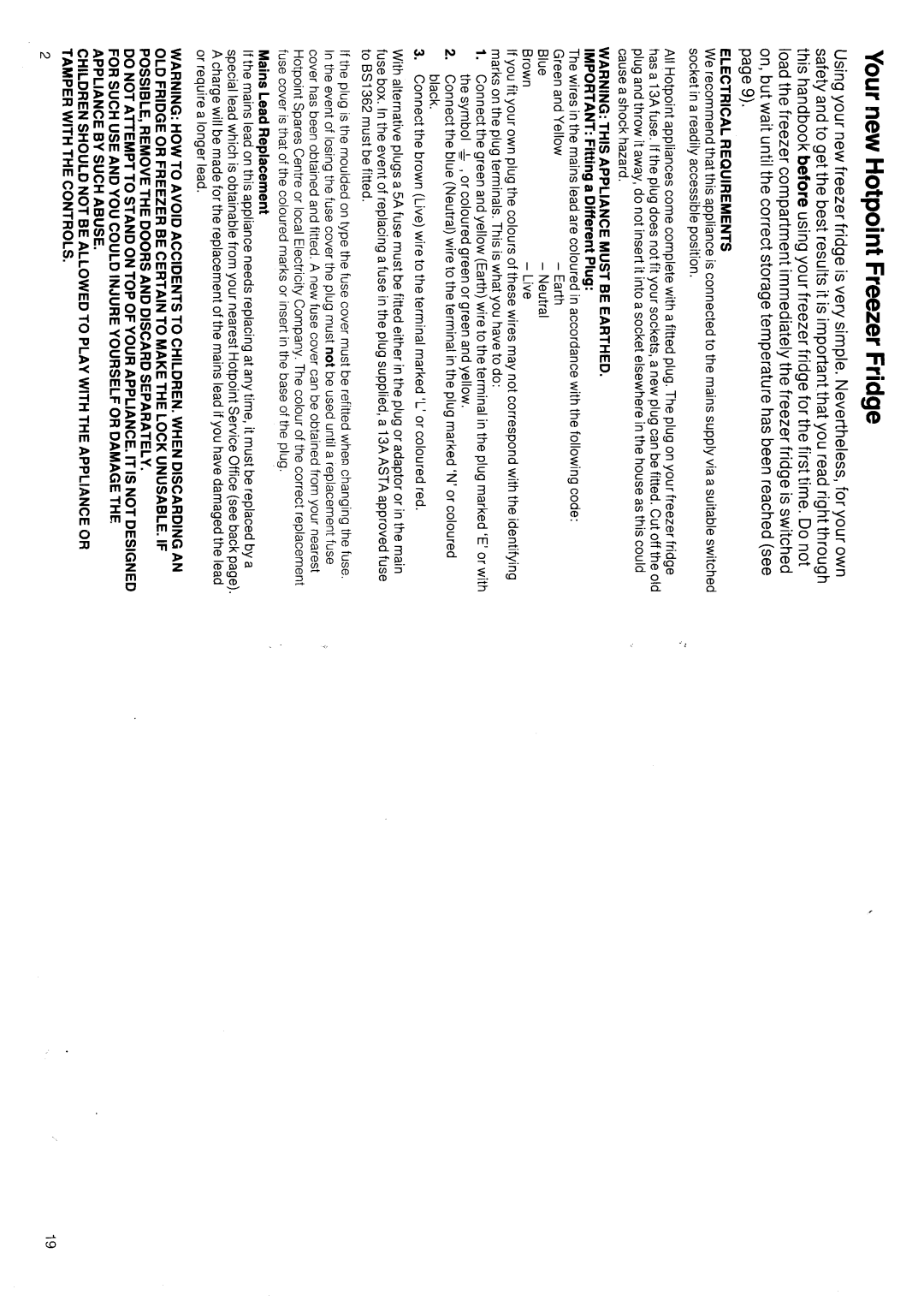 Hotpoint 8642 manual 