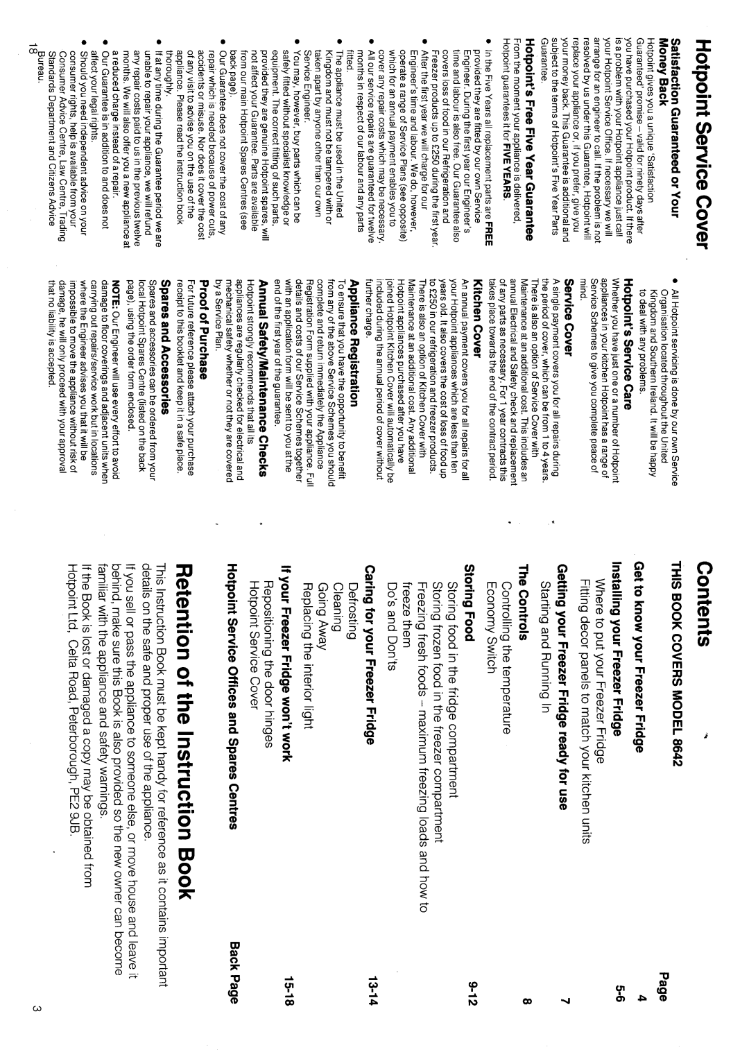 Hotpoint 8642 manual 