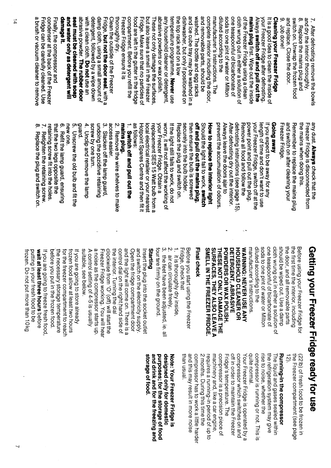 Hotpoint 8642 manual 