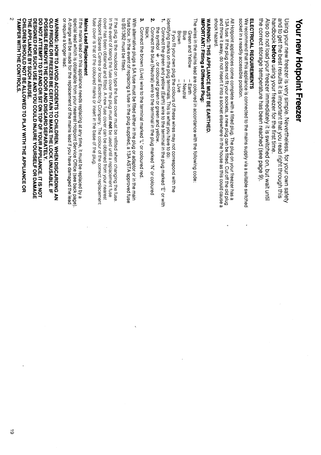 Hotpoint 8764 manual 