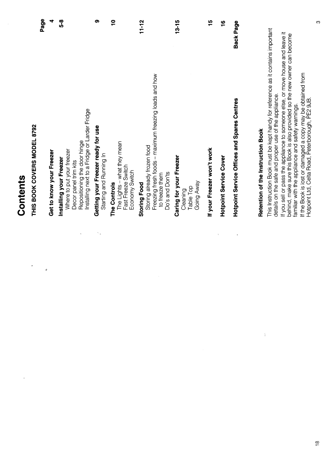 Hotpoint 8792 manual 
