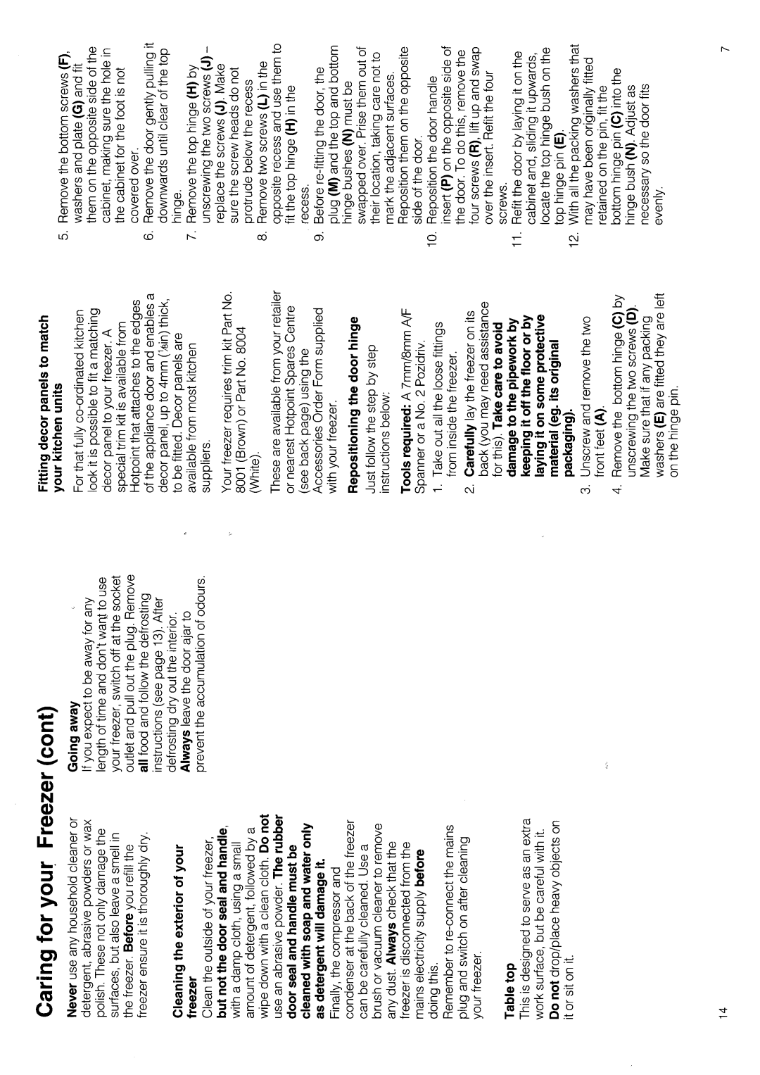 Hotpoint 8792 manual 