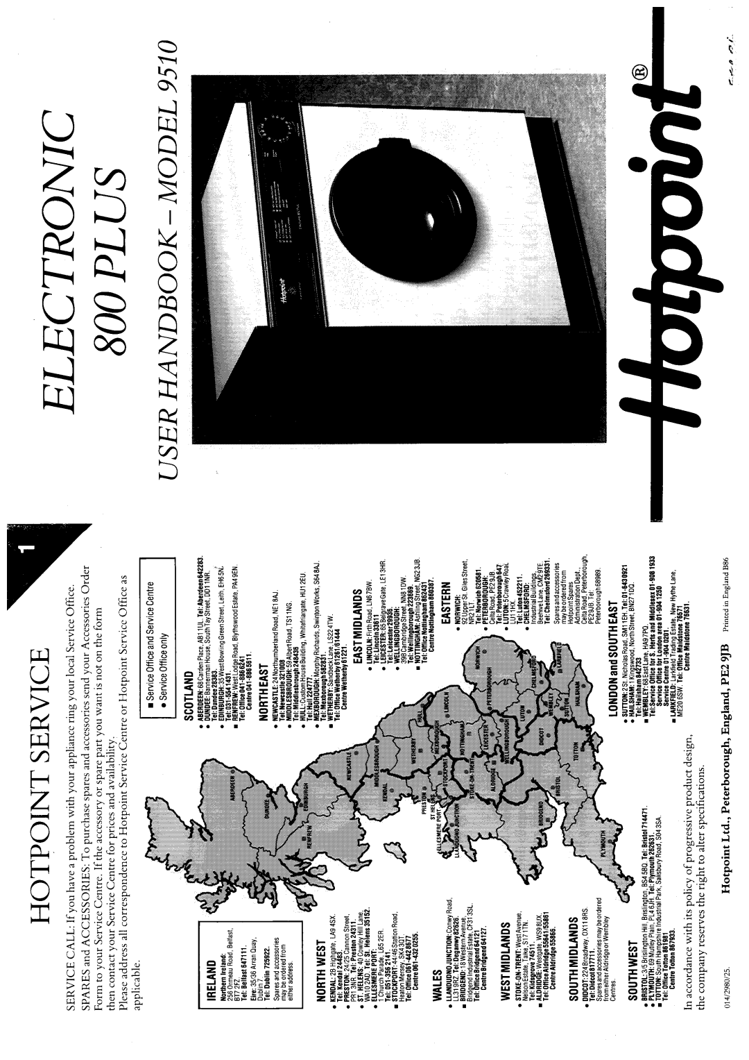 Hotpoint 9510 manual 