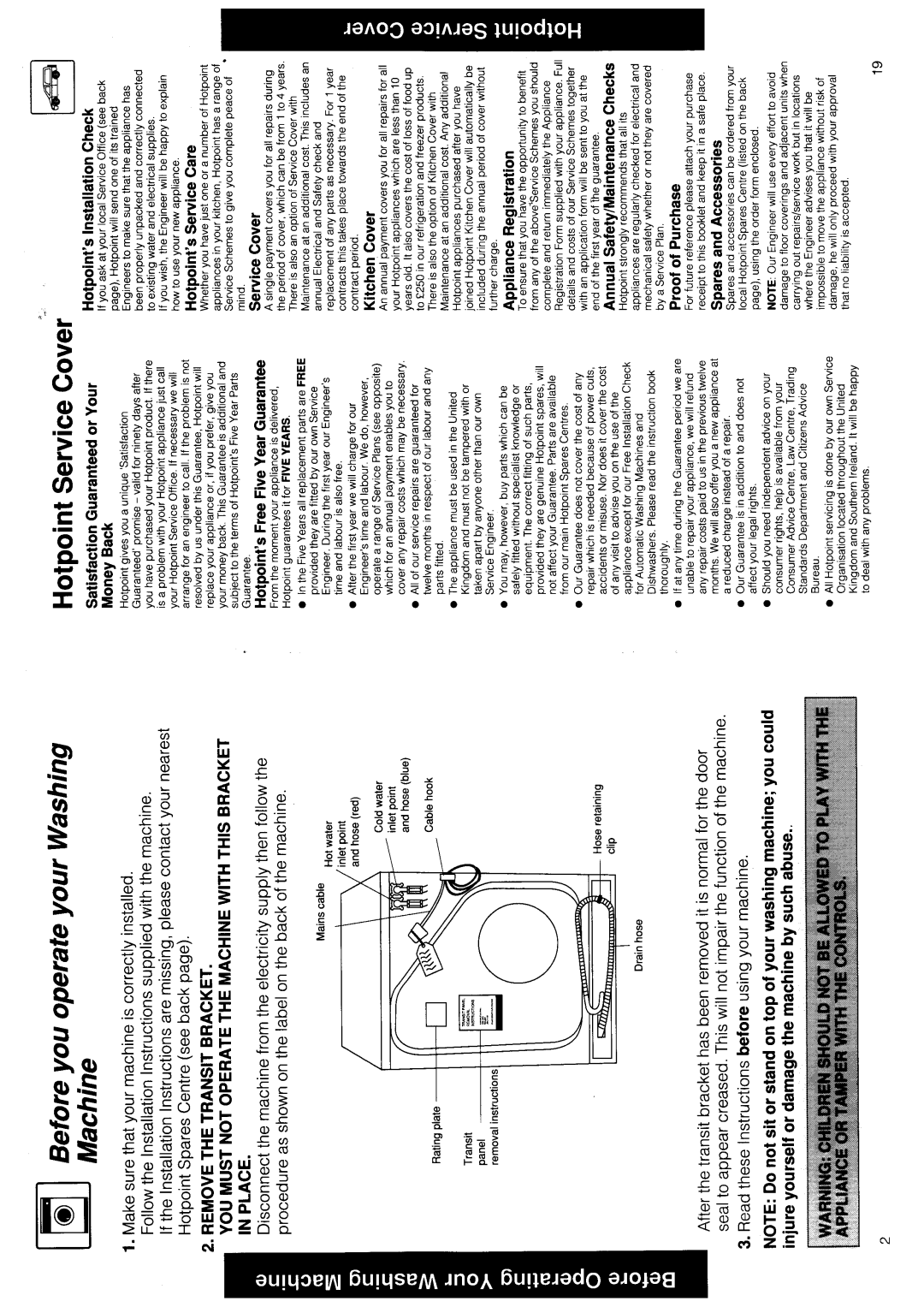 Hotpoint 9518 manual 