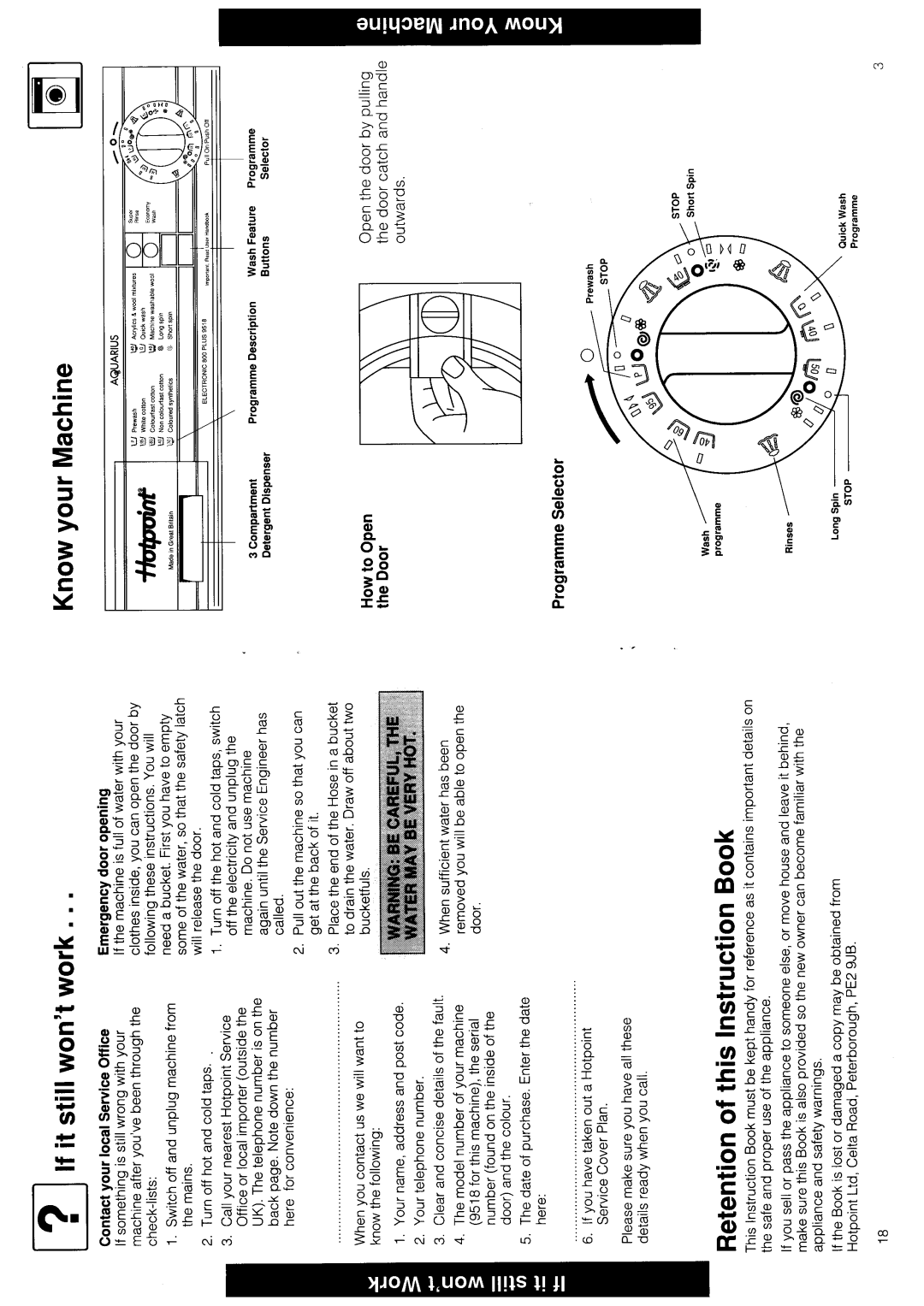 Hotpoint 9518 manual 