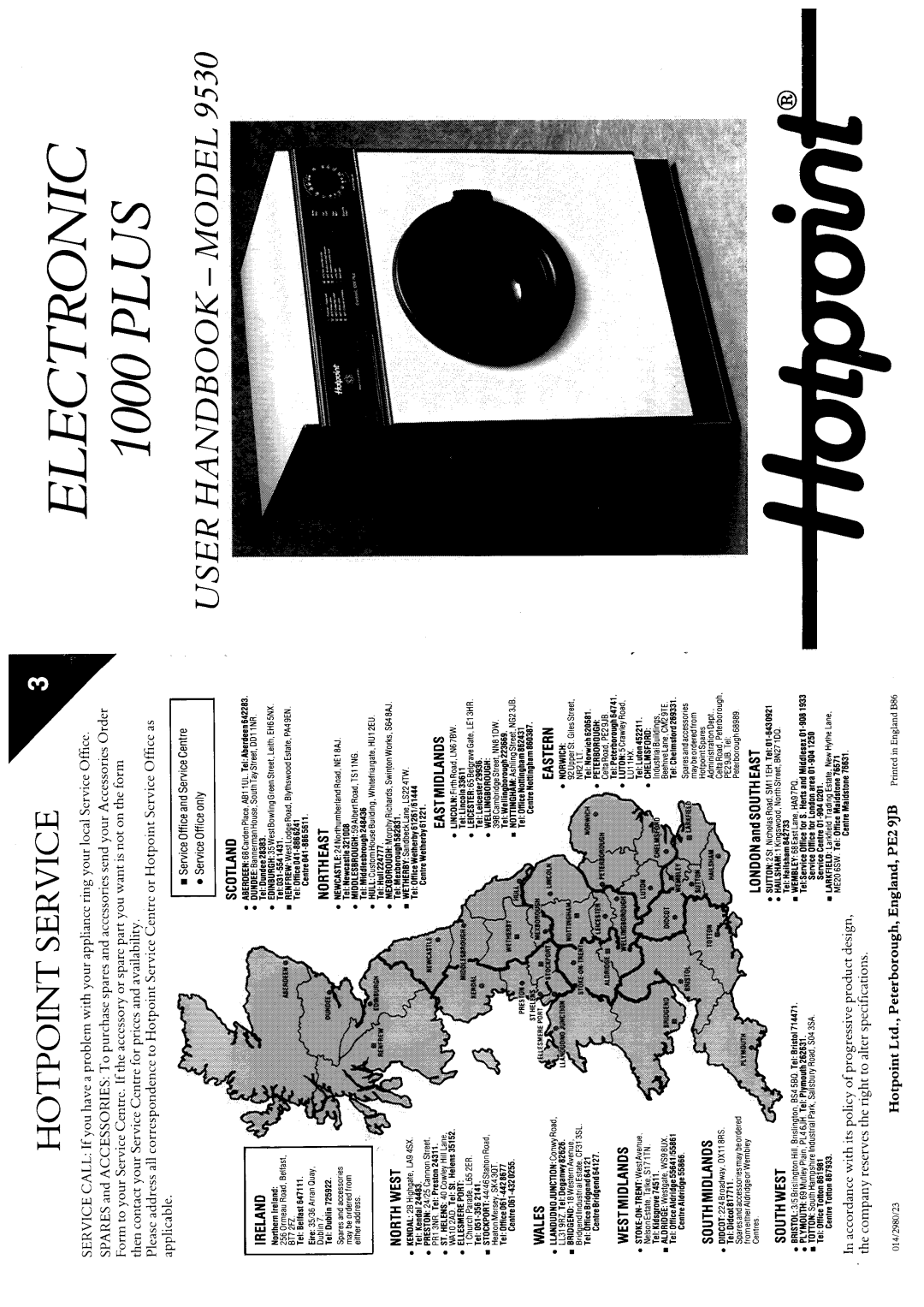 Hotpoint 9530 manual 