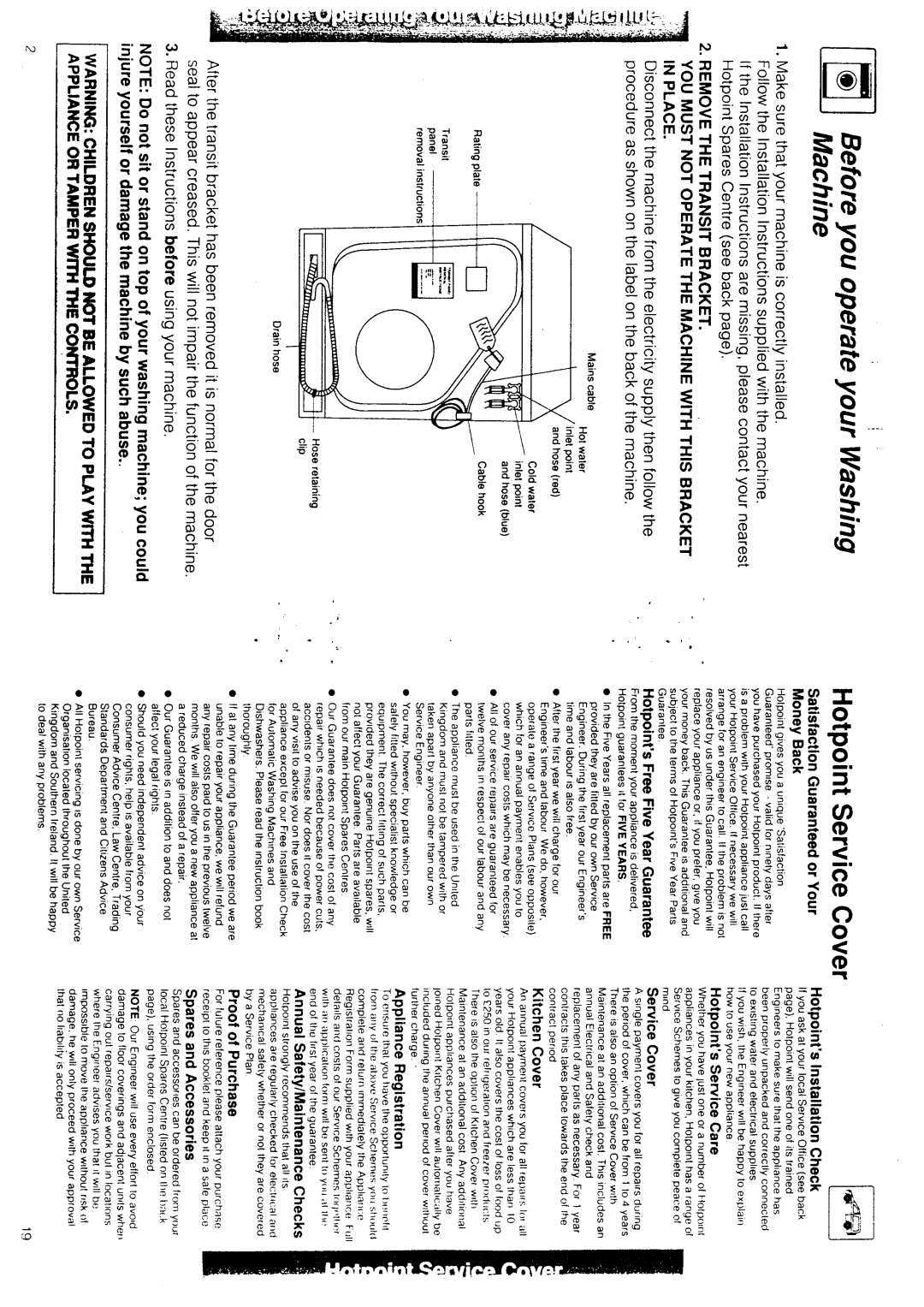 Hotpoint 9536 manual 