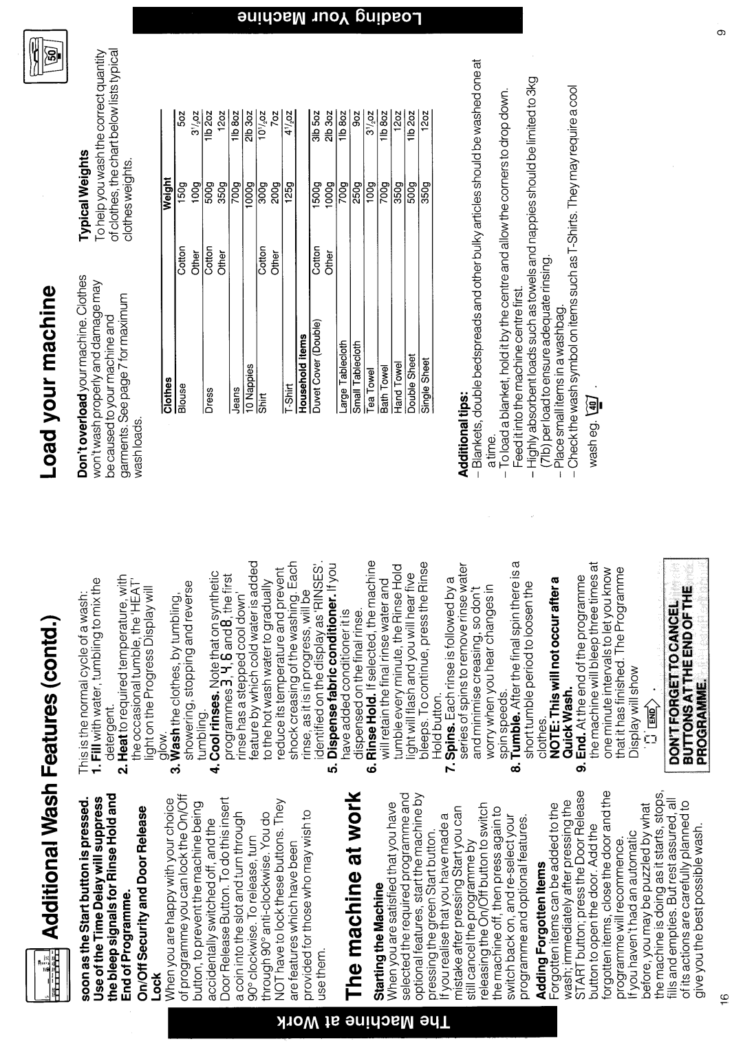 Hotpoint 9567 manual 