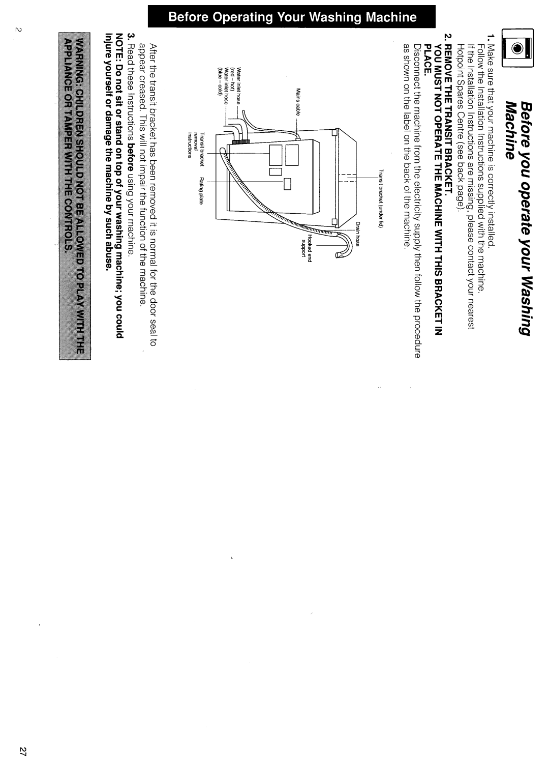 Hotpoint 9586 manual 