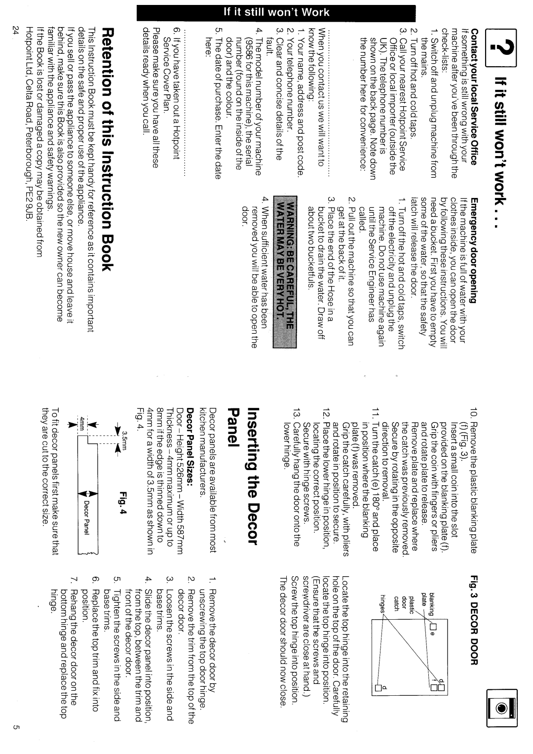 Hotpoint 9586 manual 