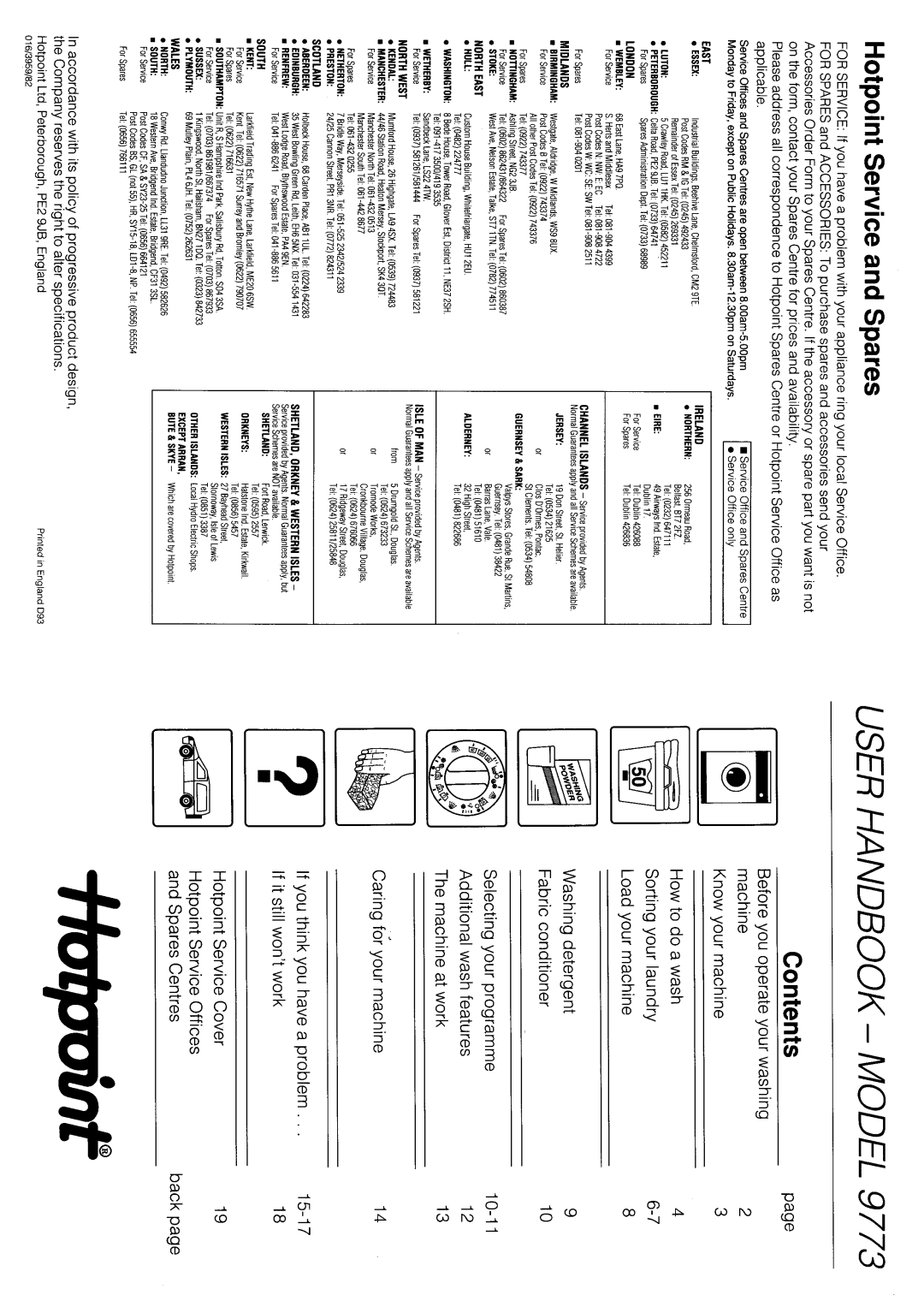 Hotpoint 9773 manual 