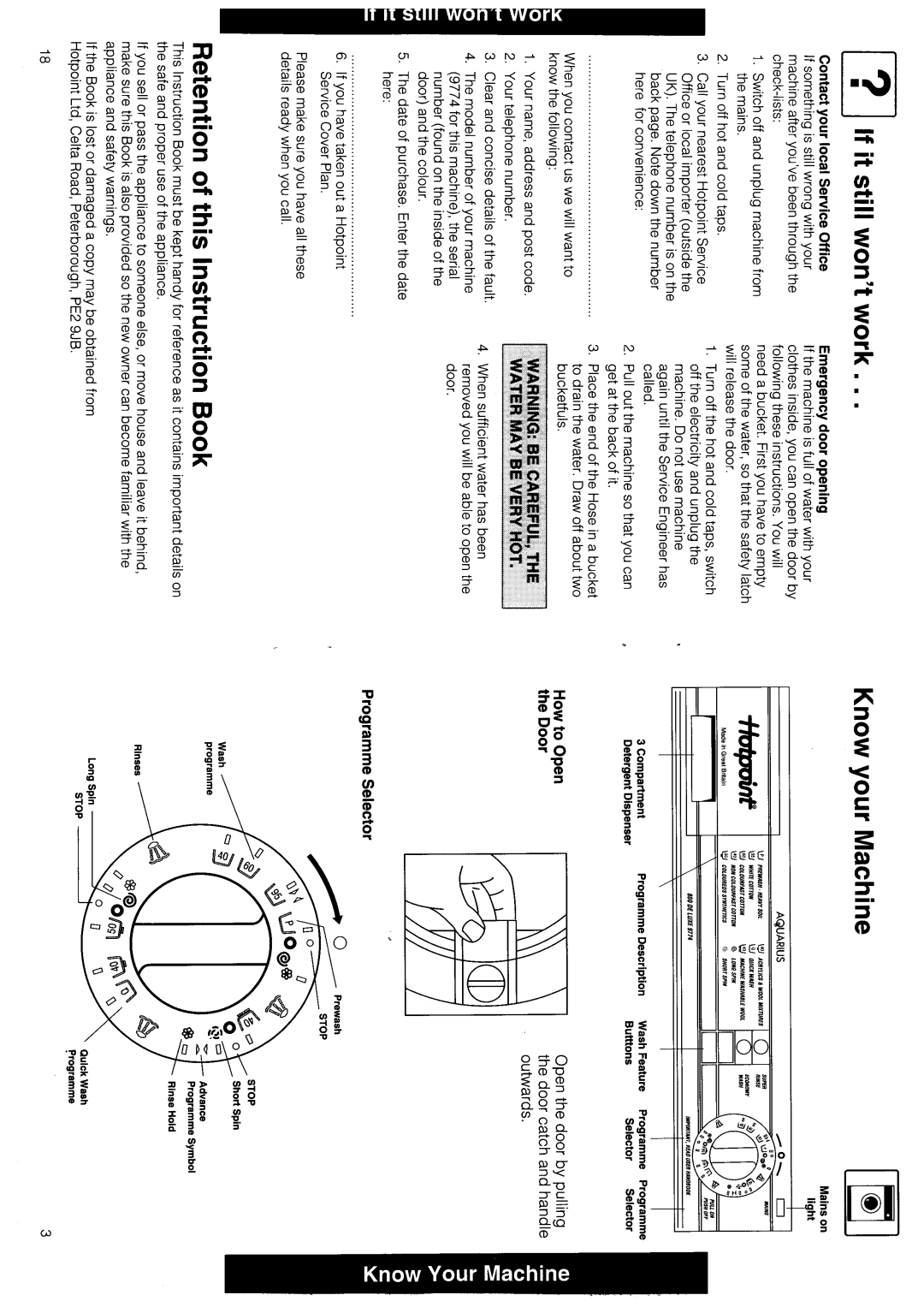 Hotpoint 9774 manual 