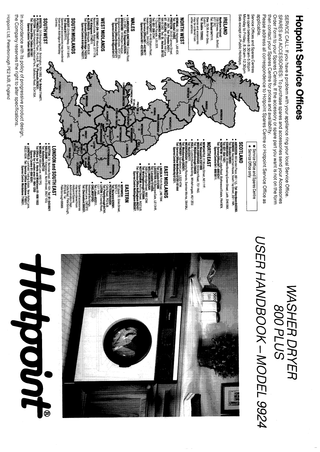 Hotpoint 9924 manual 