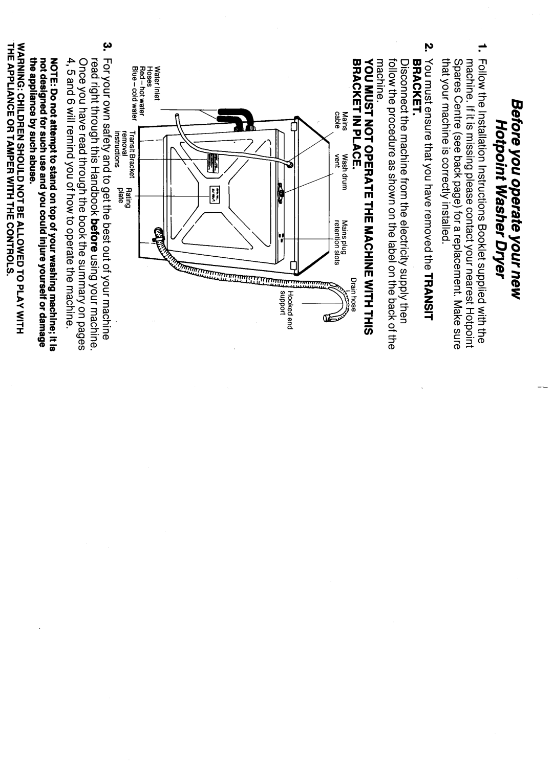 Hotpoint 9924 manual 