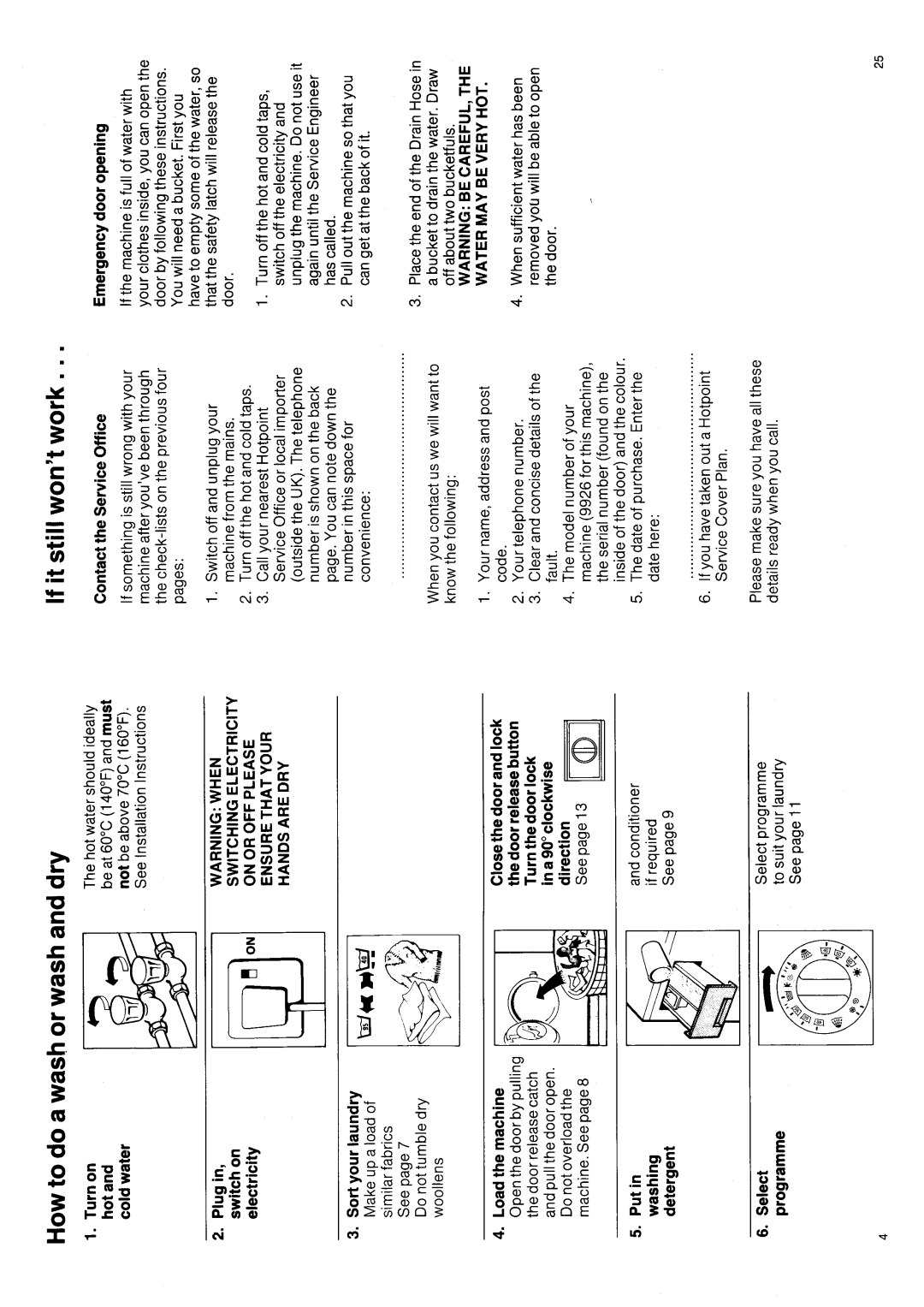 Hotpoint 9926 manual 