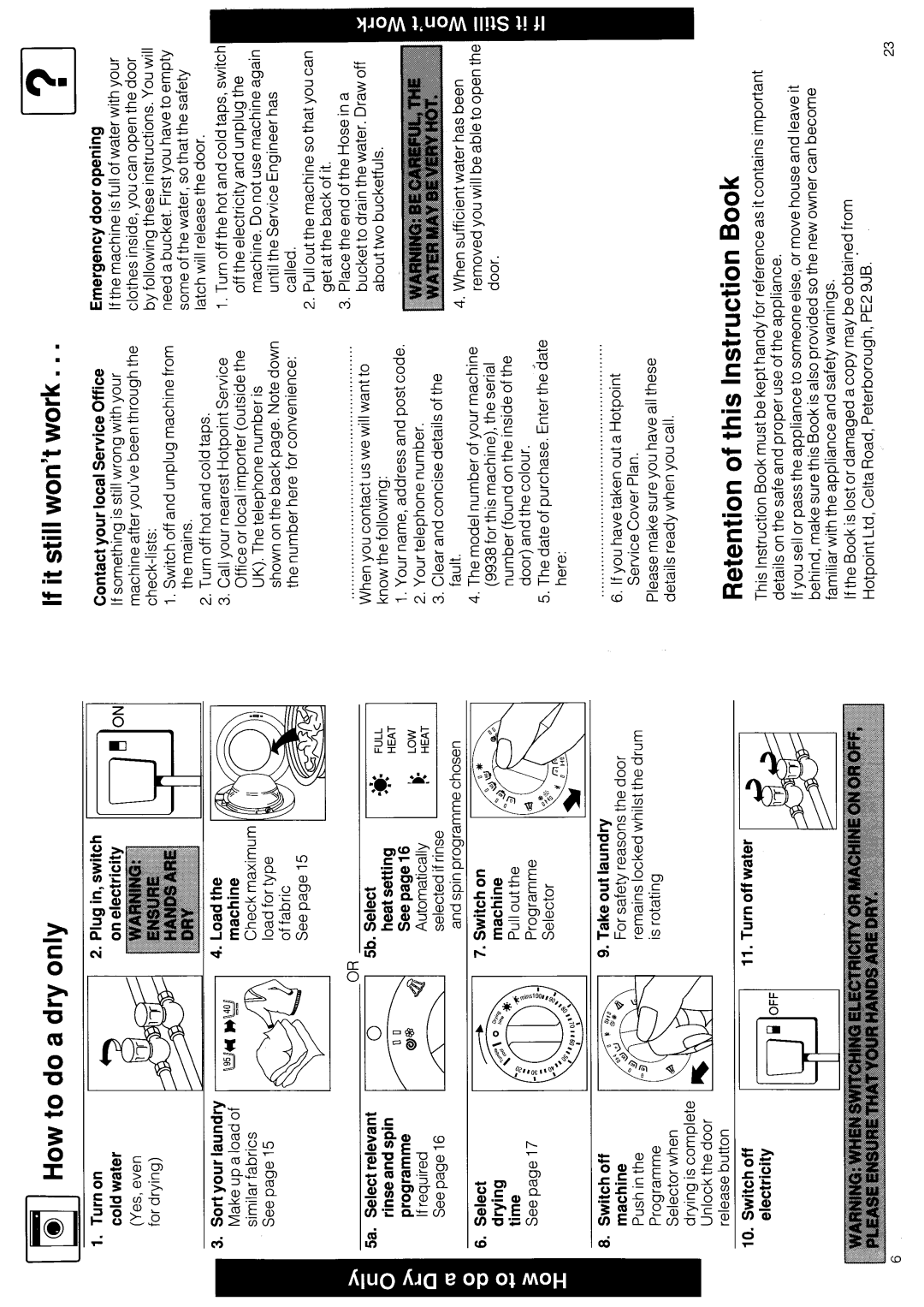 Hotpoint 9938 manual 