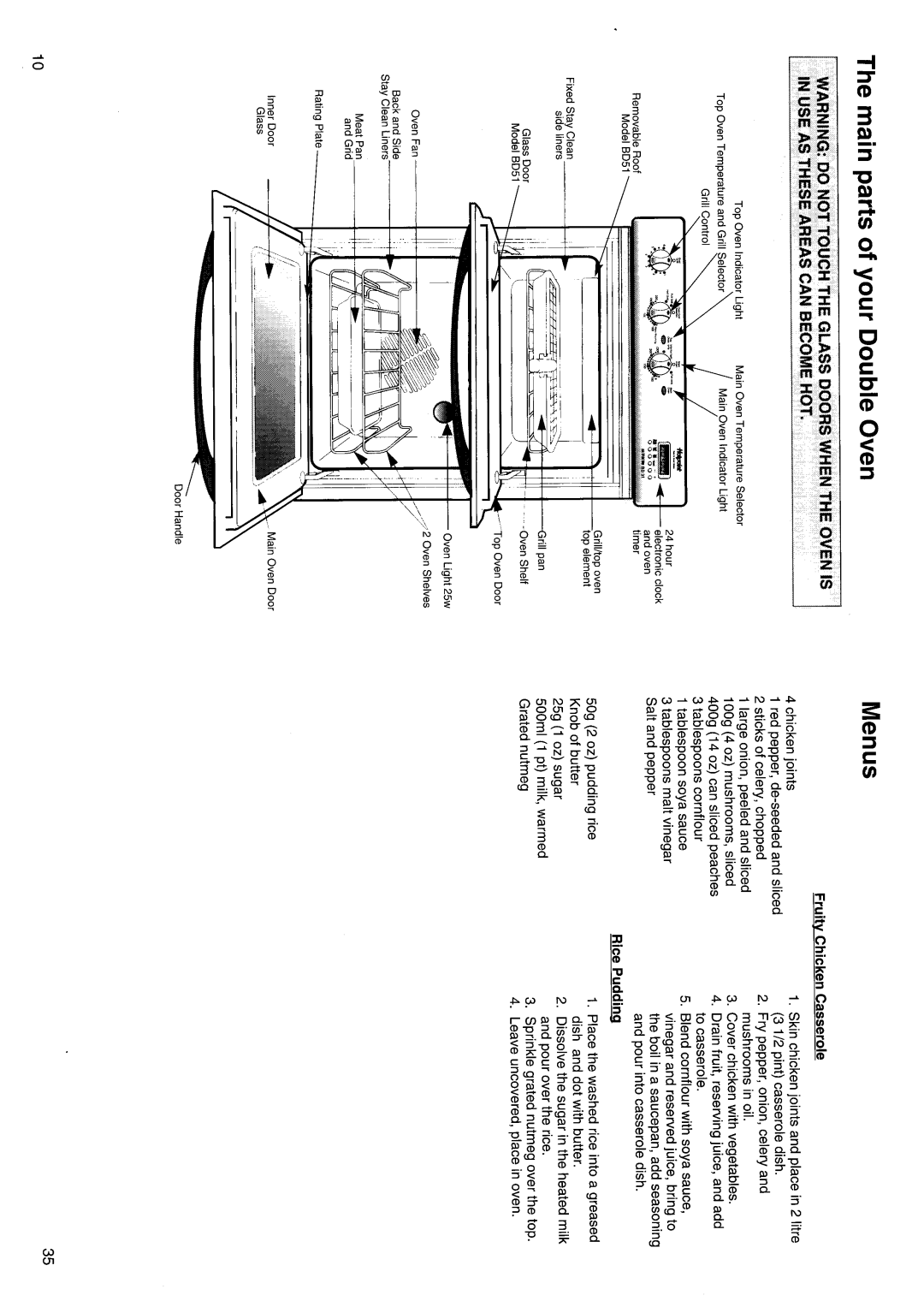 Hotpoint BD31 manual 