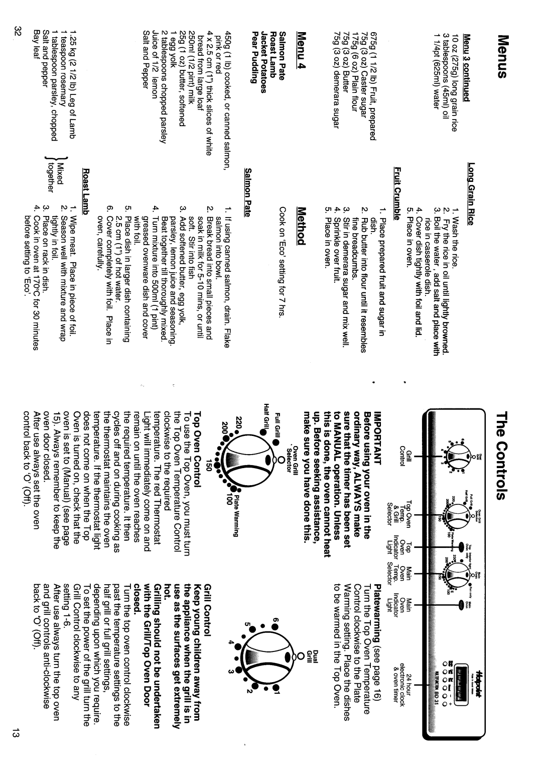 Hotpoint BD31 manual 