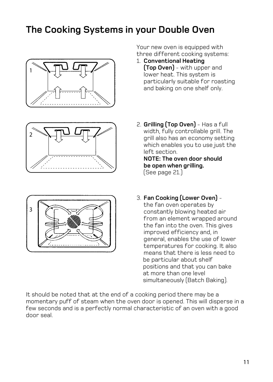 Hotpoint BD62 BD52 manual Cooking Systems in your Double Oven, Conventional Heating 