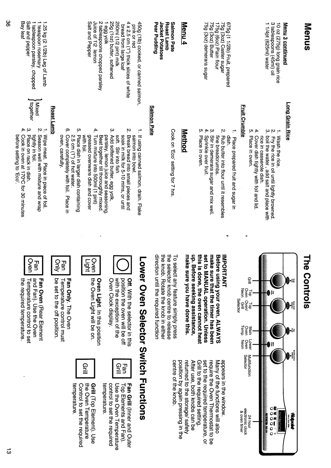 Hotpoint BD81 manual 
