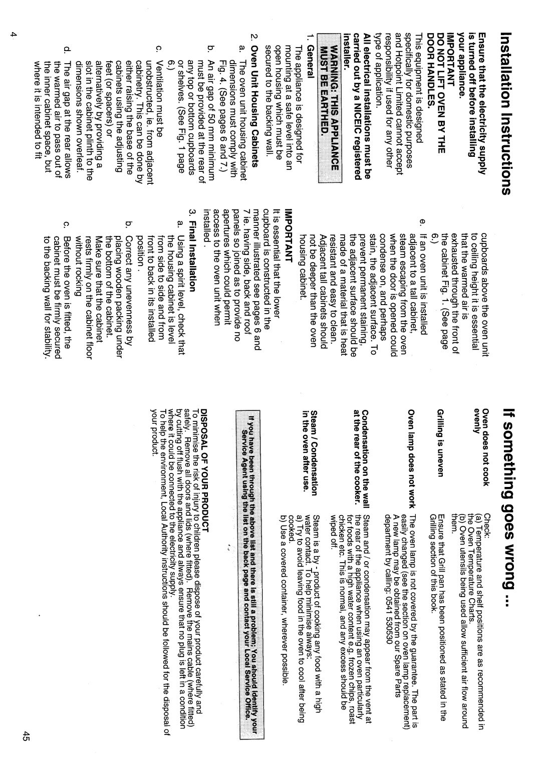 Hotpoint BD81 manual 