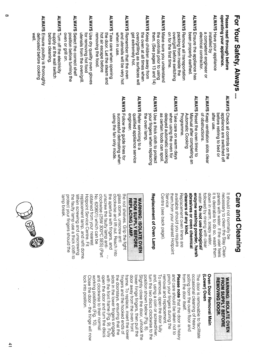 Hotpoint BD81 manual 