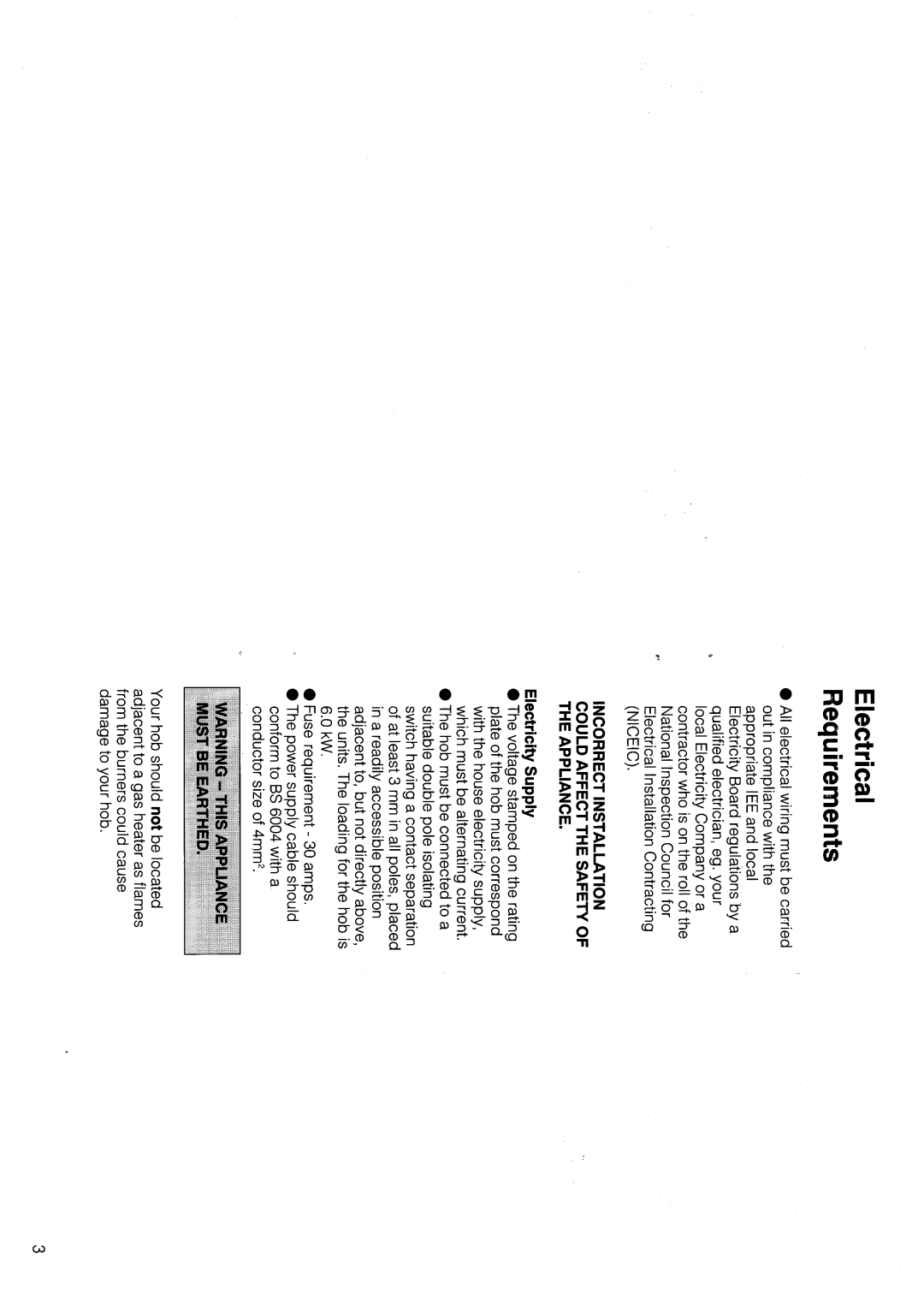 Hotpoint BE11 manual 