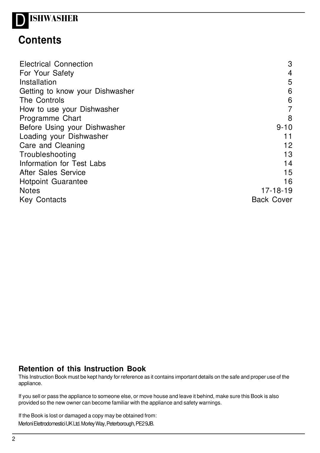 Hotpoint BFI 680 manual Contents 