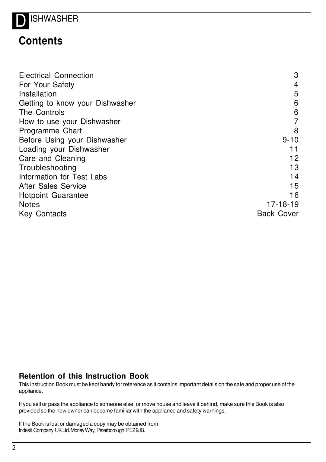 Hotpoint BFT680 manual Contents 