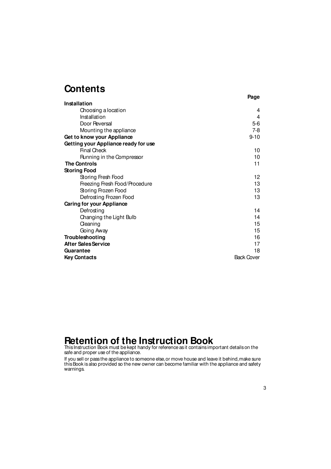 Hotpoint BM10, BM21 manual Contents 